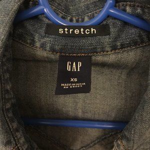 Denim button up shirt for women